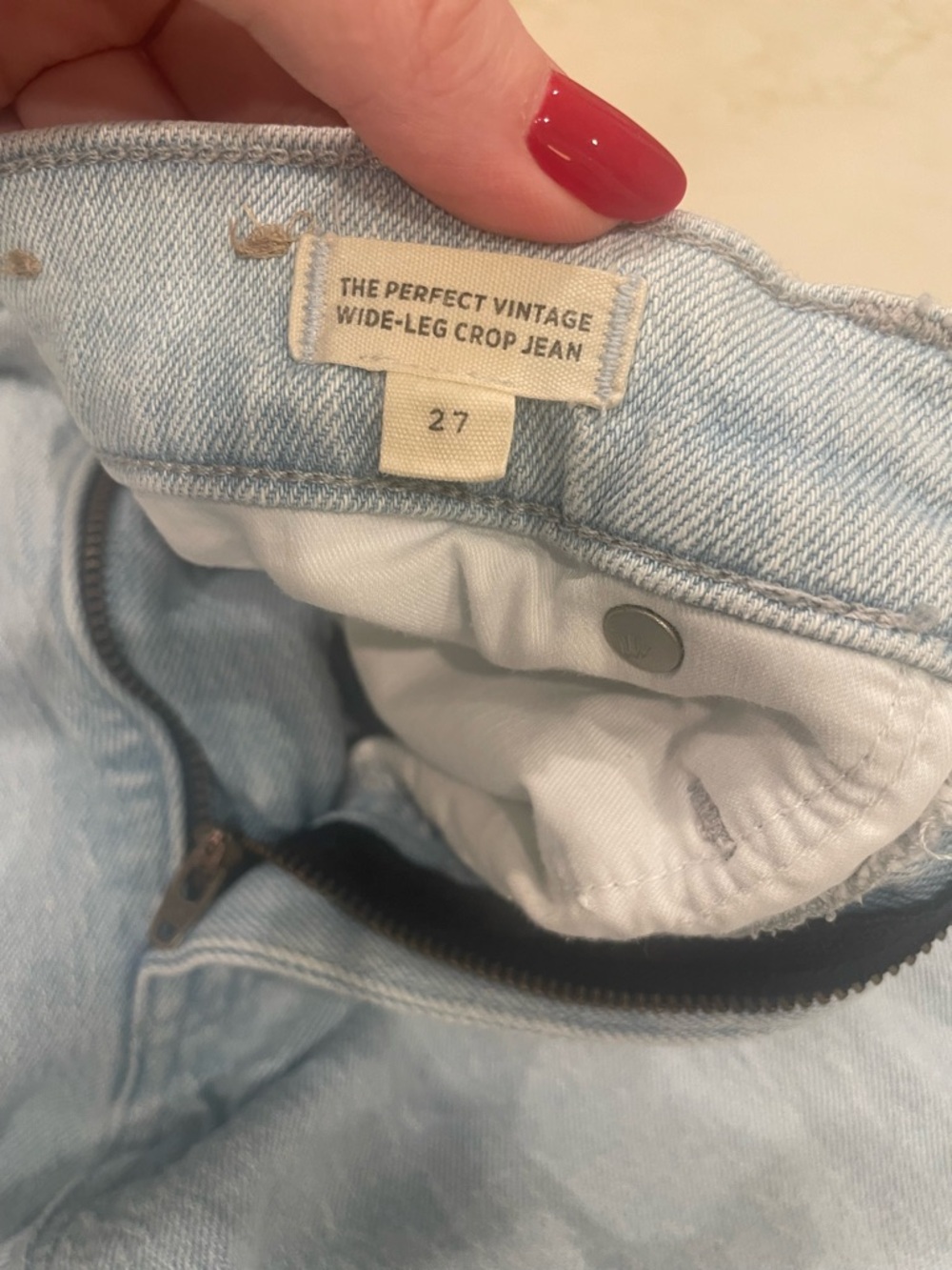 Madewell The Perfect Vintage Wide-Leg Crop Jean size 27 - Picture 4 of 4